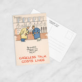 POSTCARD (Pack of 10): 'Be Careful What You Say And Where You Say It!' ML0008