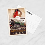 POSTCARD (Pack of 10): LNER Cunard White Star. ML0063