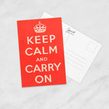 POSTCARD (Pack of 10): Keep Calm And Carry On - Red. ML0092