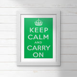 POSTER (Pack of 10): Keep Calm And Carry On - Green. ML0127
